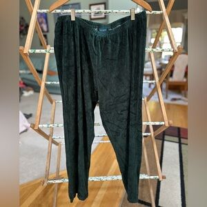 April Cornell Green Velvet Pants – Size XXL